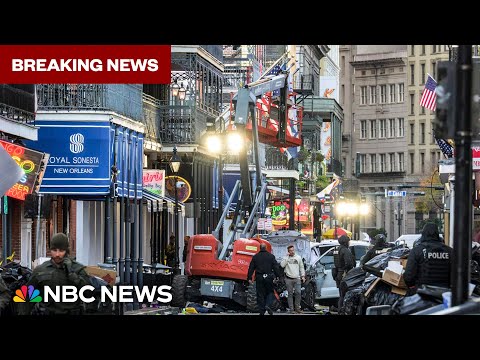 12 dead in New Orleans after driver rams into crowd, opens fire on police | NBC News NOW