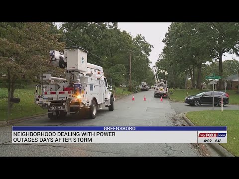 Greensboro neighborhood dealing with power outages after storm