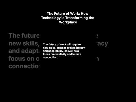 [TinyEngTalk] The Future of Work, How Technology is Transforming the Workplace